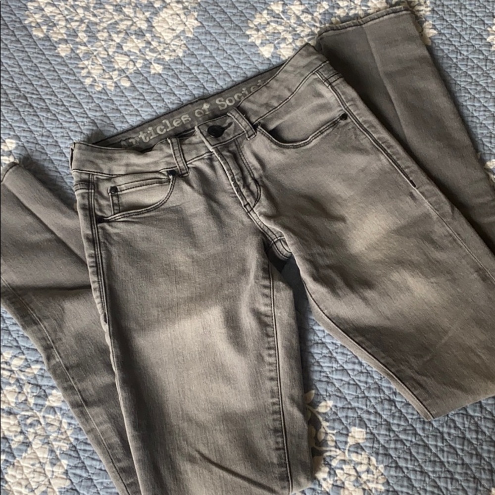 Articles of Society Mya Light Gray Skinny Jeans 23